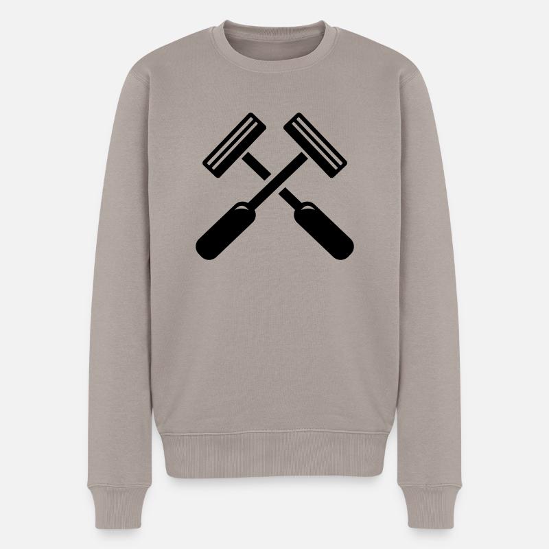 Rasieren - Männer Premium Bio Pullover - Taupe