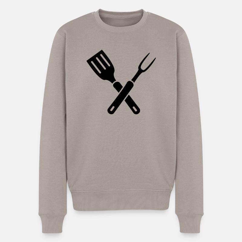 bbcue_2 - Pull Premium bio Homme - taupe