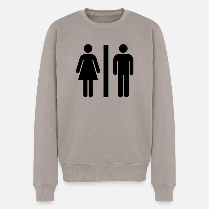 Toilette,Homme,Femme,Amour - Pull Premium bio Homme - taupe