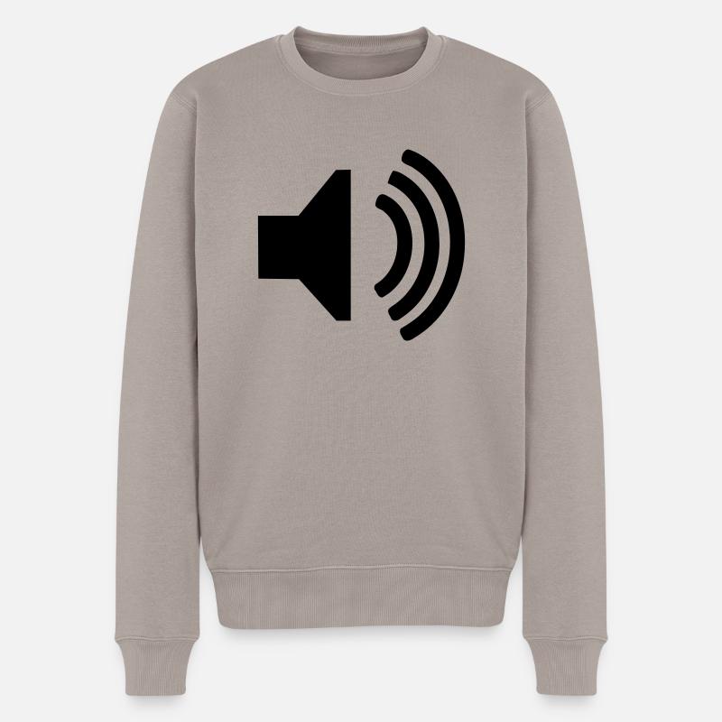 Lautsprecher - Männer Premium Bio Pullover - Taupe