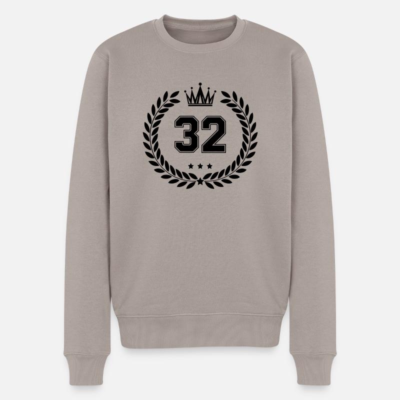 wappen 32 - Männer Premium Bio Pullover - Taupe
