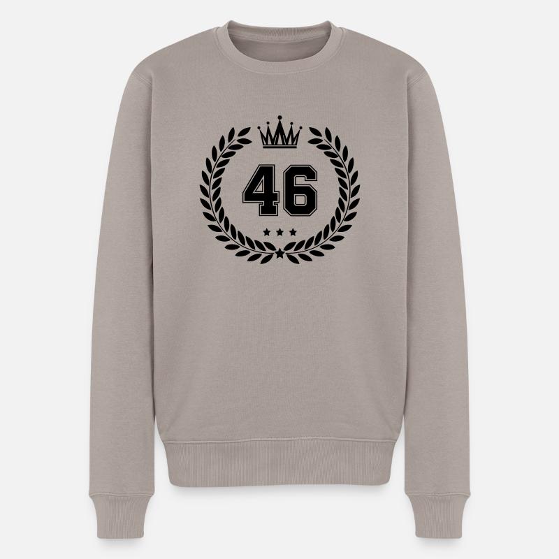 wappen 46 - Männer Premium Bio Pullover - Taupe