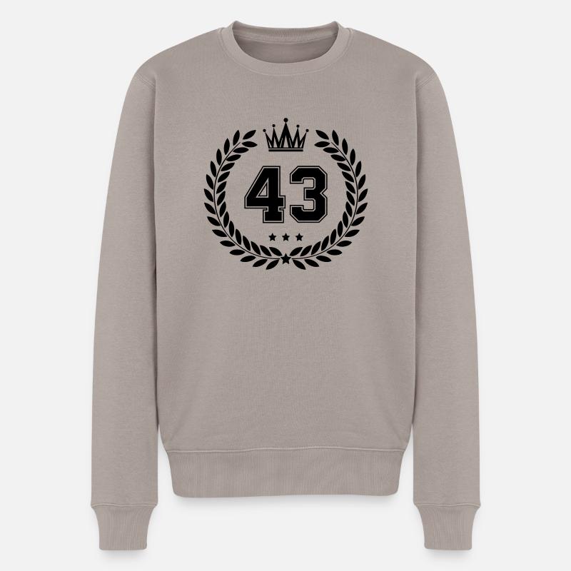 wappen 43 - Männer Premium Bio Pullover - Taupe