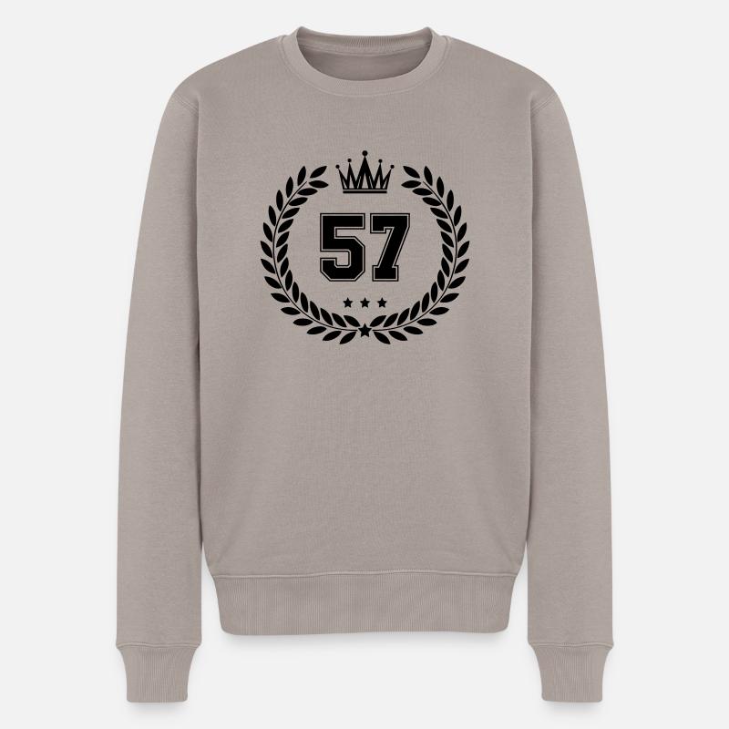 wappen 57 - Männer Premium Bio Pullover - Taupe