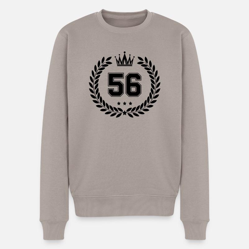 wappen 56 - Männer Premium Bio Pullover - Taupe