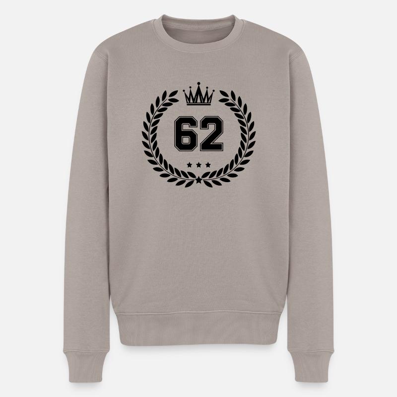 wappen 62 - Männer Premium Bio Pullover - Taupe