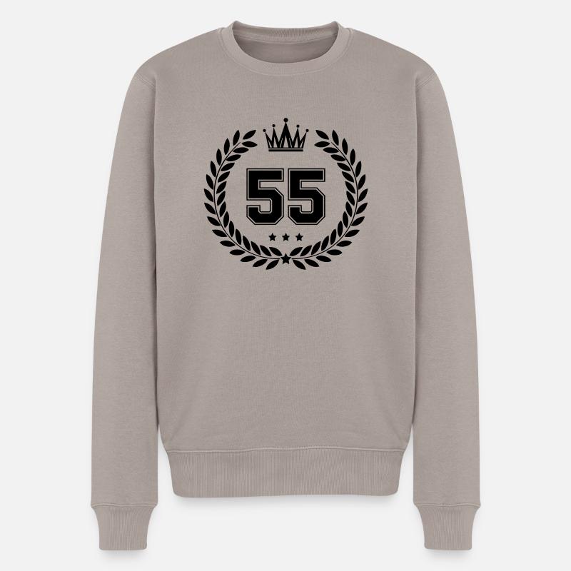 wappen 55 - Männer Premium Bio Pullover - Taupe