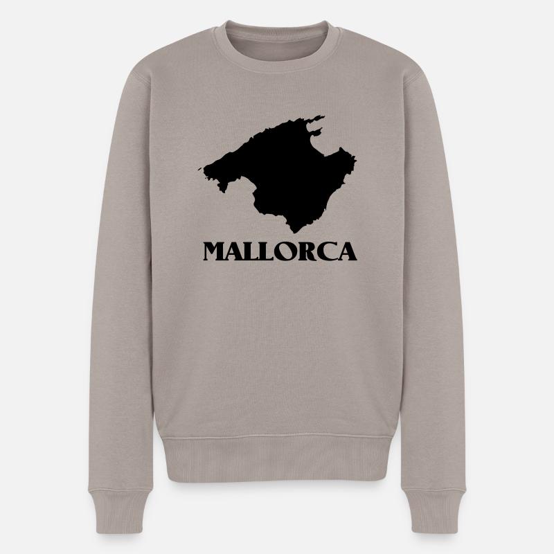 mallorca - Männer Premium Bio Pullover - Taupe