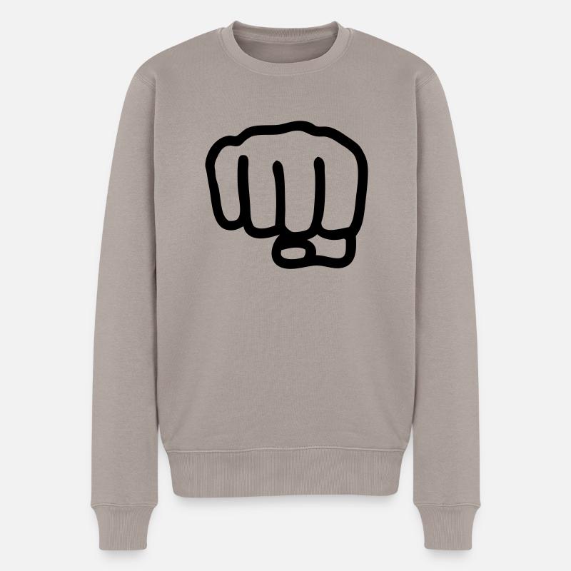 poing - Pull Premium bio Homme - taupe