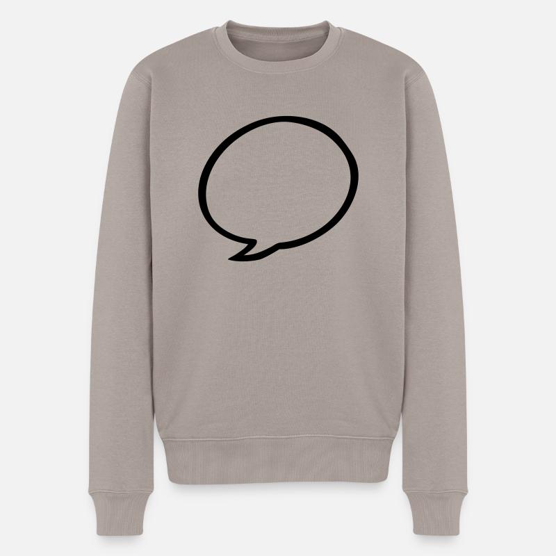 Sprechblase - Männer Premium Bio Pullover - Taupe