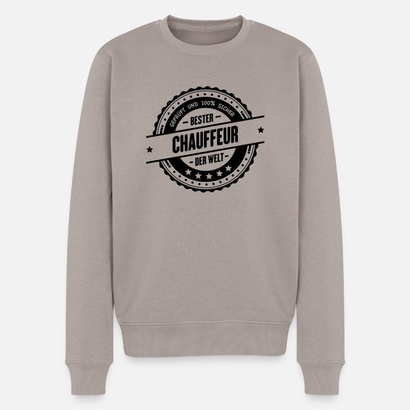 Bester Chauffeur - Männer Premium Bio Pullover - Taupe