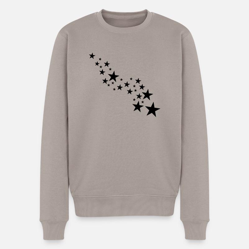 sterne - Männer Premium Bio Pullover - Taupe