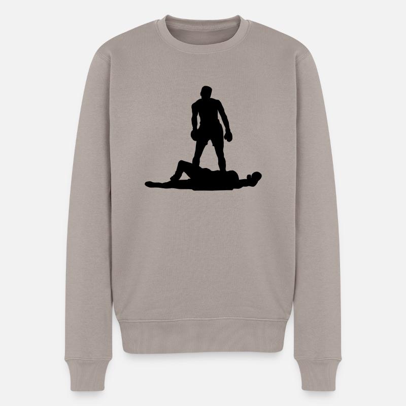 ali - Männer Premium Bio Pullover - Taupe