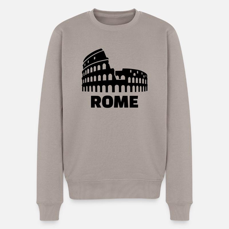 Rom - Männer Premium Bio Pullover - Taupe