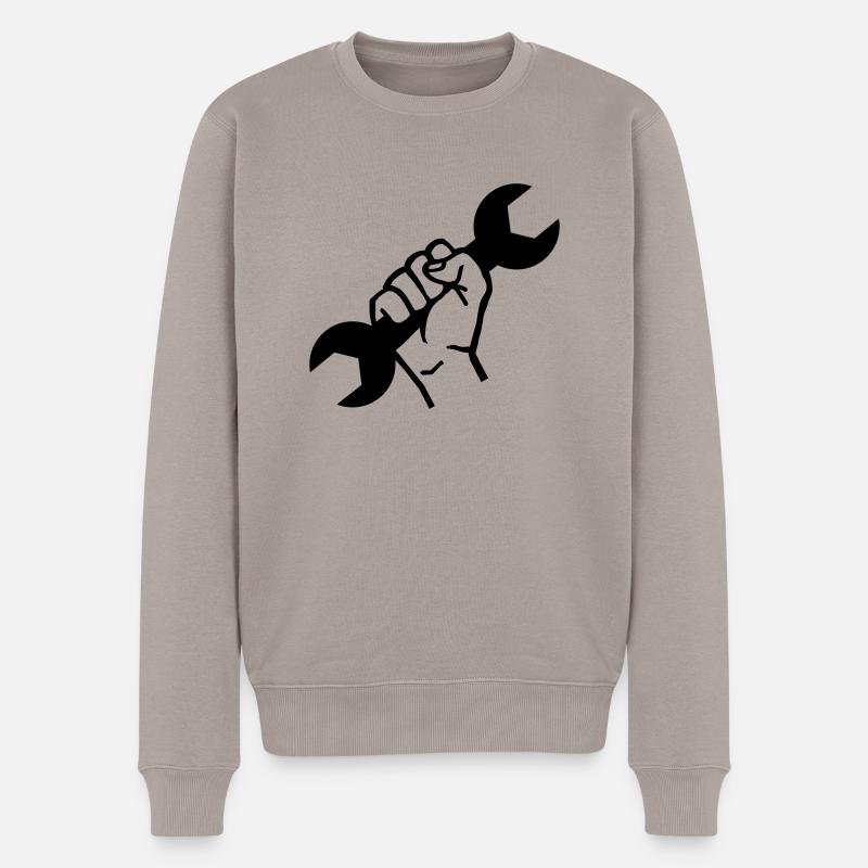 Mechaniker - Männer Premium Bio Pullover - Taupe