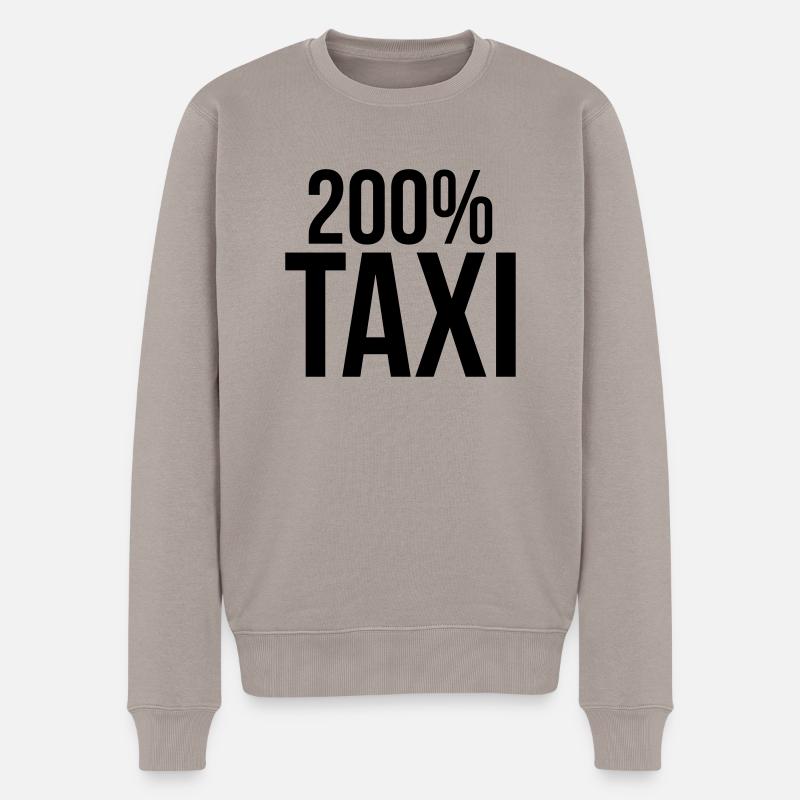 200% Taxi - Männer Premium Bio Pullover - Taupe