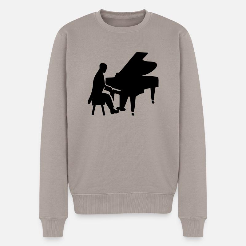 pianiste - Pull Premium bio Homme - taupe