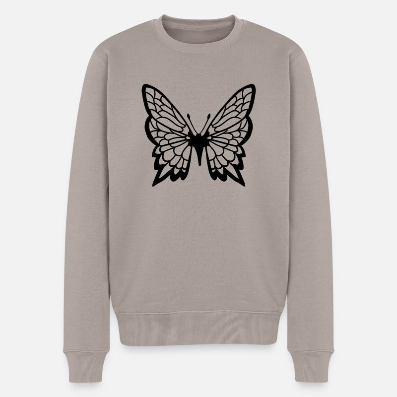 Design de papillon schoener - Pull Premium bio Homme - taupe