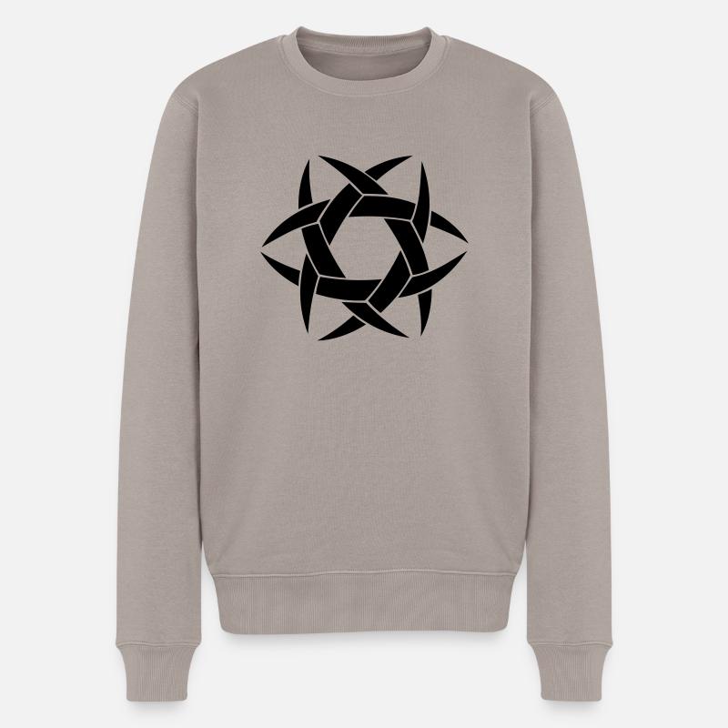 Tribal - Männer Premium Bio Pullover - Taupe