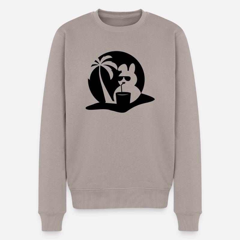 Malle Bunny - Männer Premium Bio Pullover - Taupe