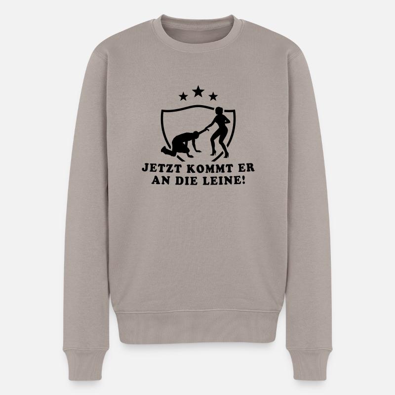 baccalauréat - Pull Premium bio Homme - taupe