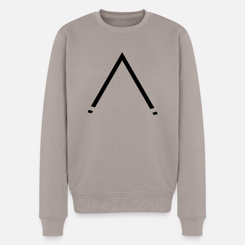 A - Männer Premium Bio Pullover - Taupe