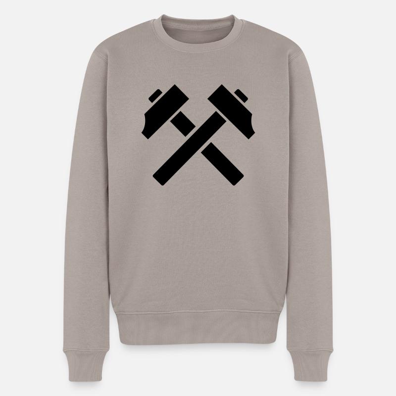 Hammer - Männer Premium Bio Pullover - Taupe