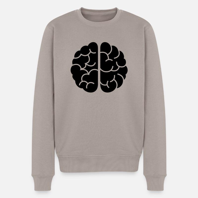 Brain - Männer Premium Bio Pullover - Taupe