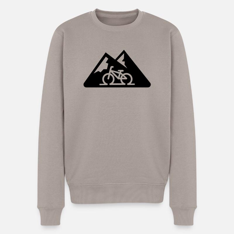 mountainbike - Männer Premium Bio Pullover - Taupe