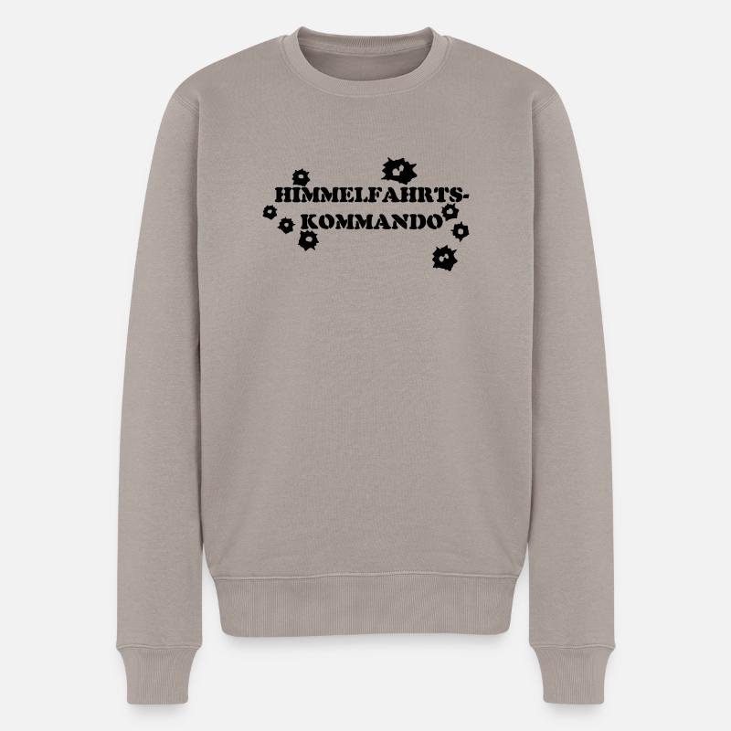 HIMMELFAHRTSKOMMANDO - Männer Premium Bio Pullover - Taupe