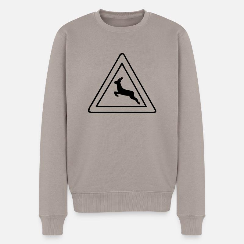 wild - Männer Premium Bio Pullover - Taupe