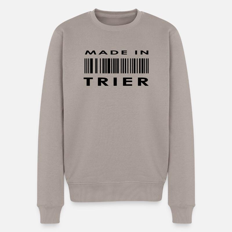 Trier - Männer Premium Bio Pullover - Taupe