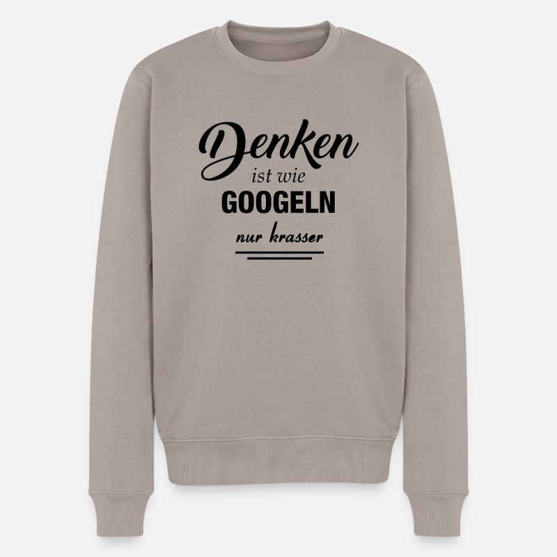 Deken statt Googeln - Männer Premium Bio Pullover - Taupe