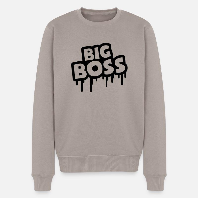 big_boss_u1 - Männer Premium Bio Pullover - Taupe