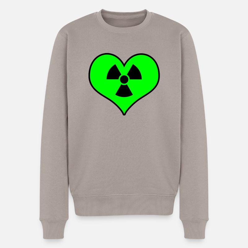 Liebe Strahlung - Männer Premium Bio Pullover - Taupe