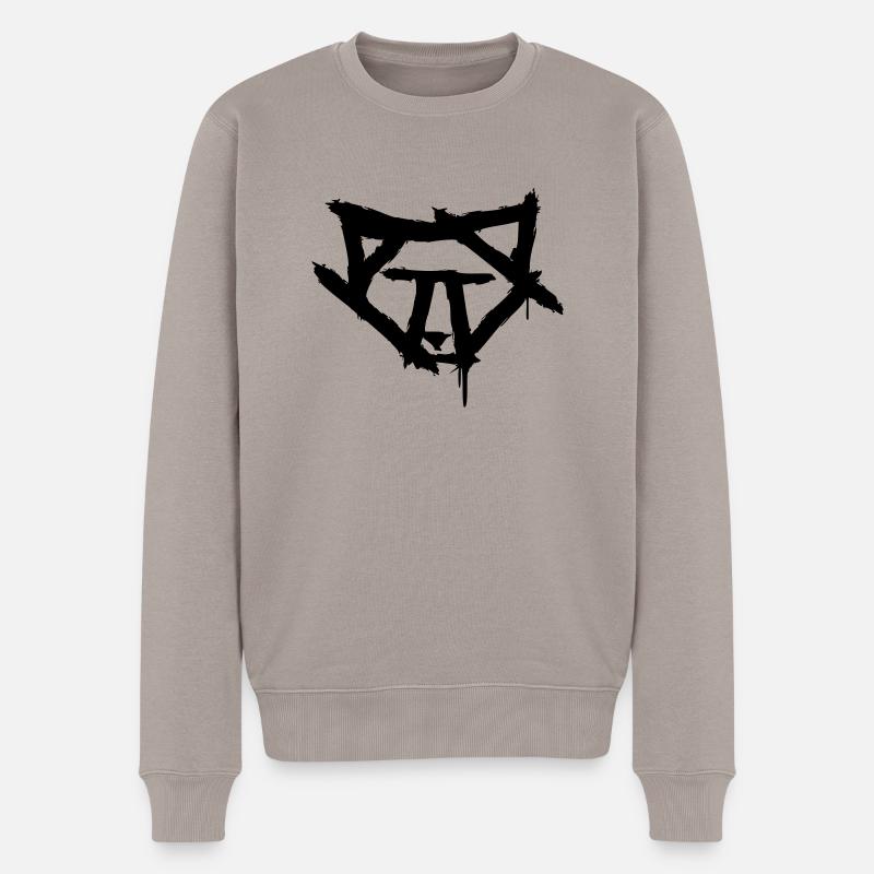 wolfneu2 - Männer Premium Bio Pullover - Taupe