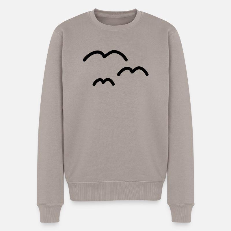 moewen - Männer Premium Bio Pullover - Taupe