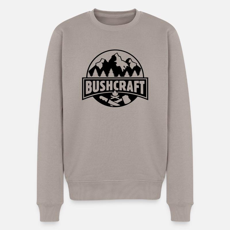 Bushcraft - Vivez l'aventure Cadeau Bushcrafter - Pull Premium bio Homme - taupe