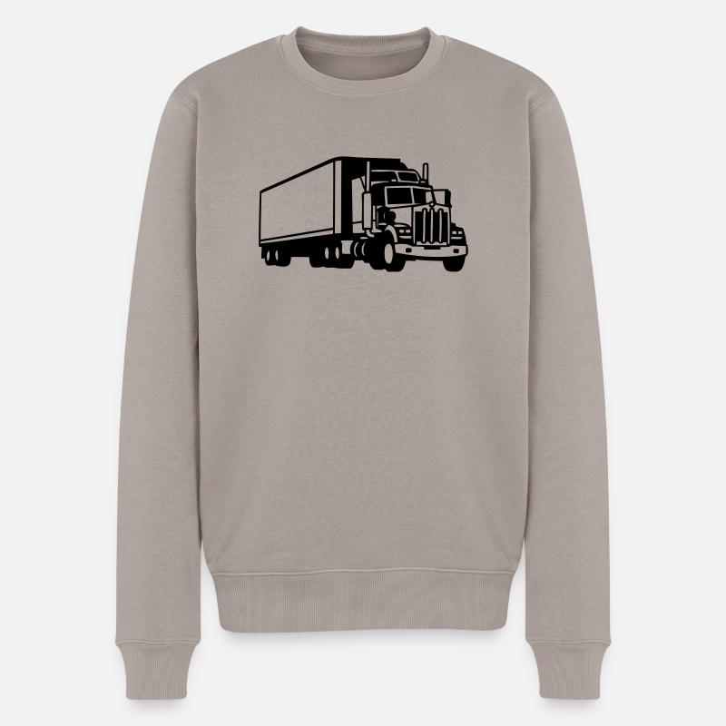 lkw - Männer Premium Bio Pullover - Taupe
