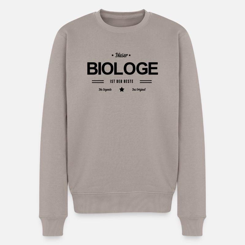 Bester Biologe - Männer Premium Bio Pullover - Taupe
