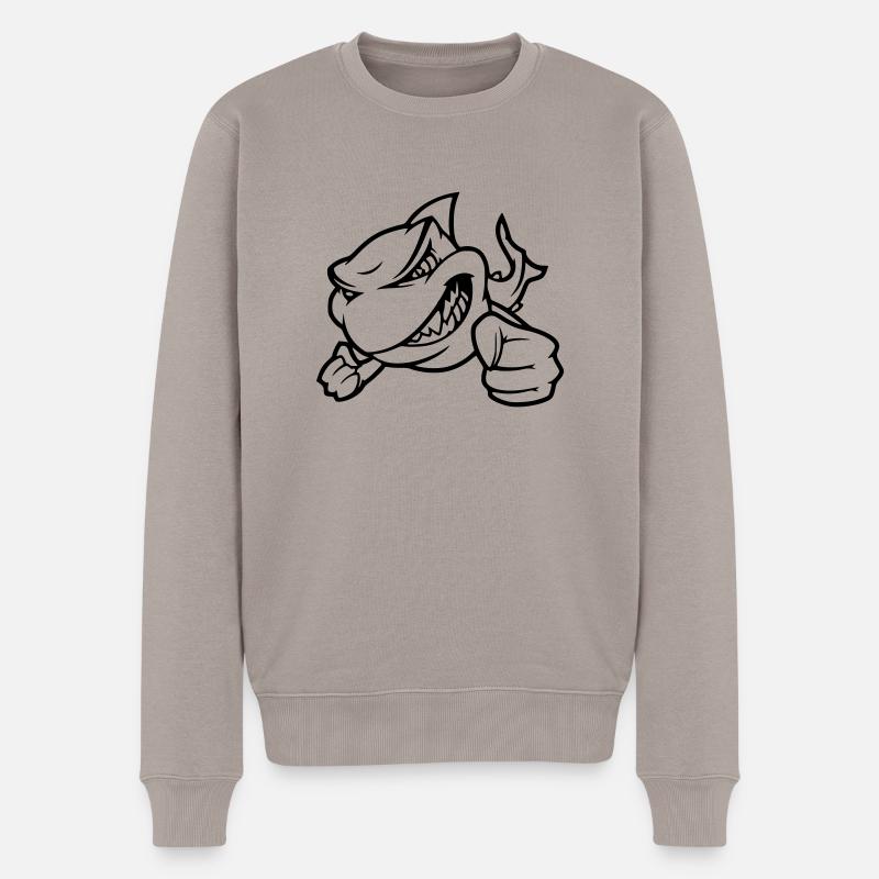 requin - Pull Premium bio Homme - taupe