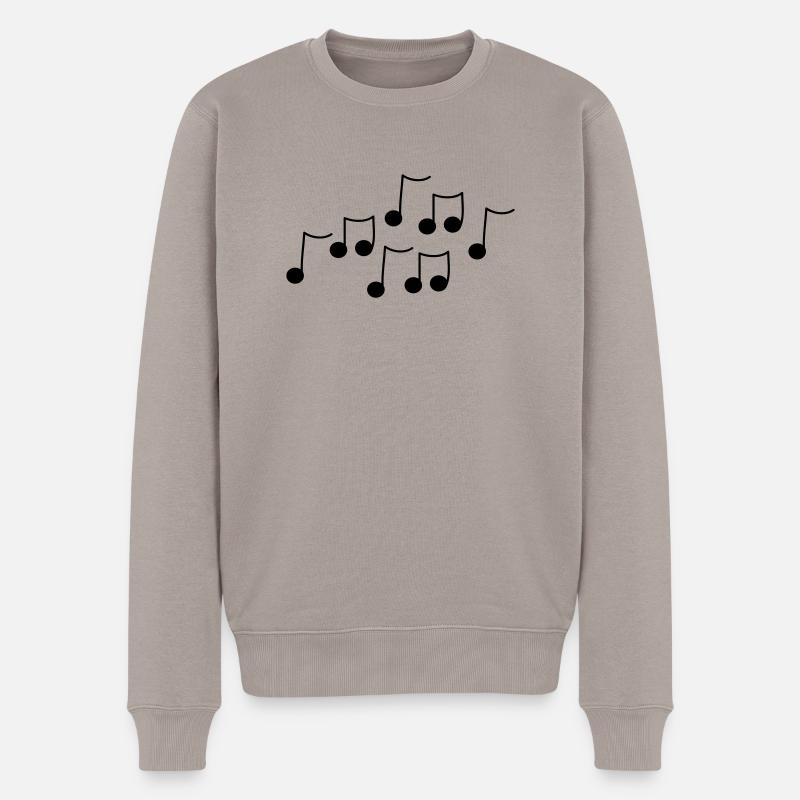 music - Männer Premium Bio Pullover - Taupe