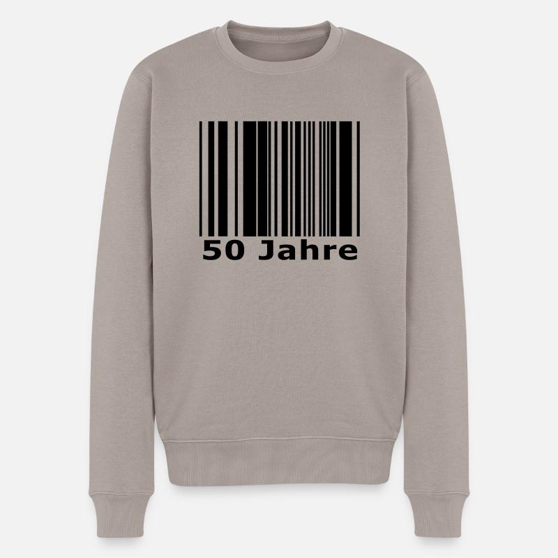 50 - Männer Premium Bio Pullover - Taupe