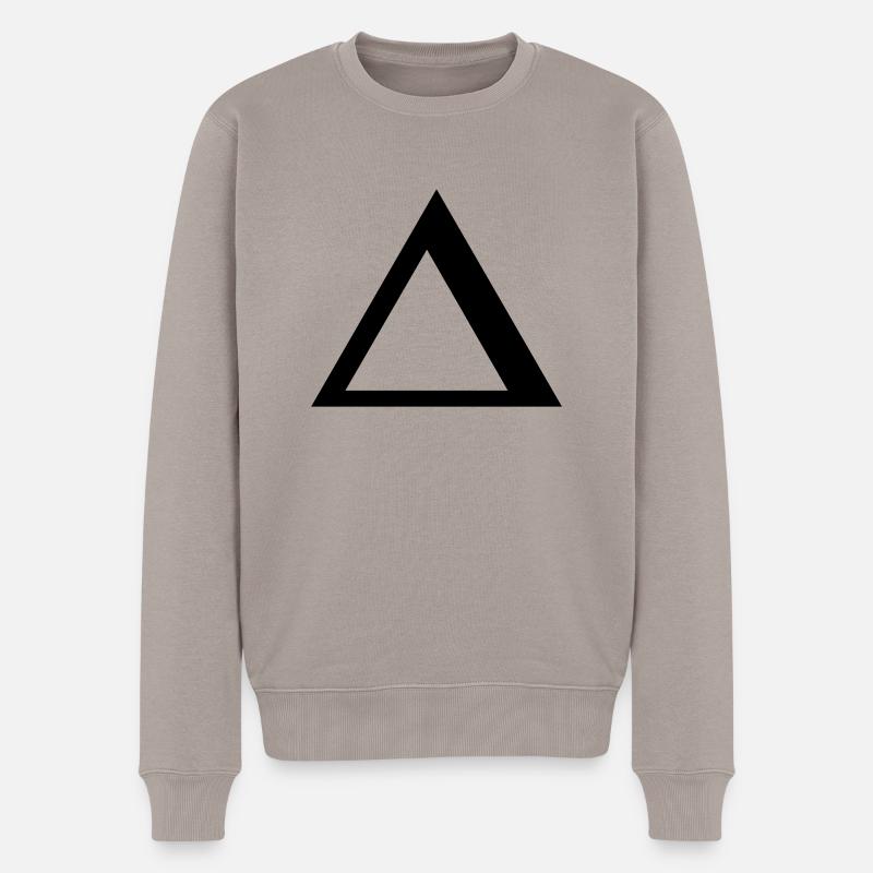 Delta alphabet grec - Pull Premium bio Homme - taupe