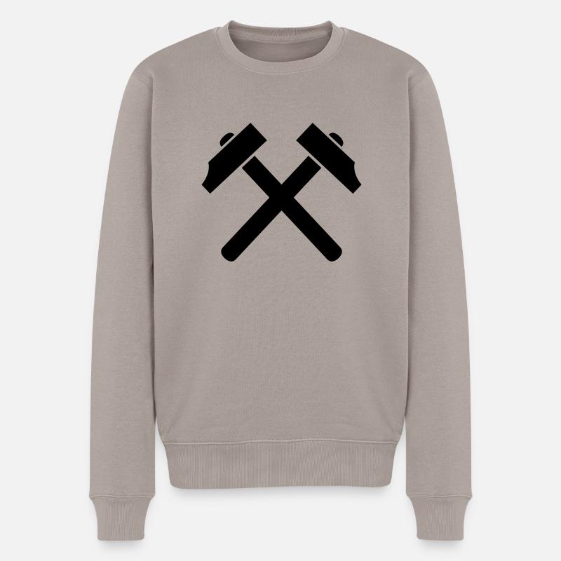 Hammer - Männer Premium Bio Pullover - Taupe