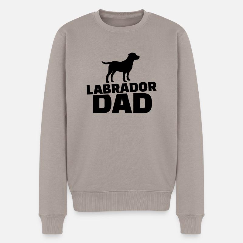 Labrador - Männer Premium Bio Pullover - Taupe