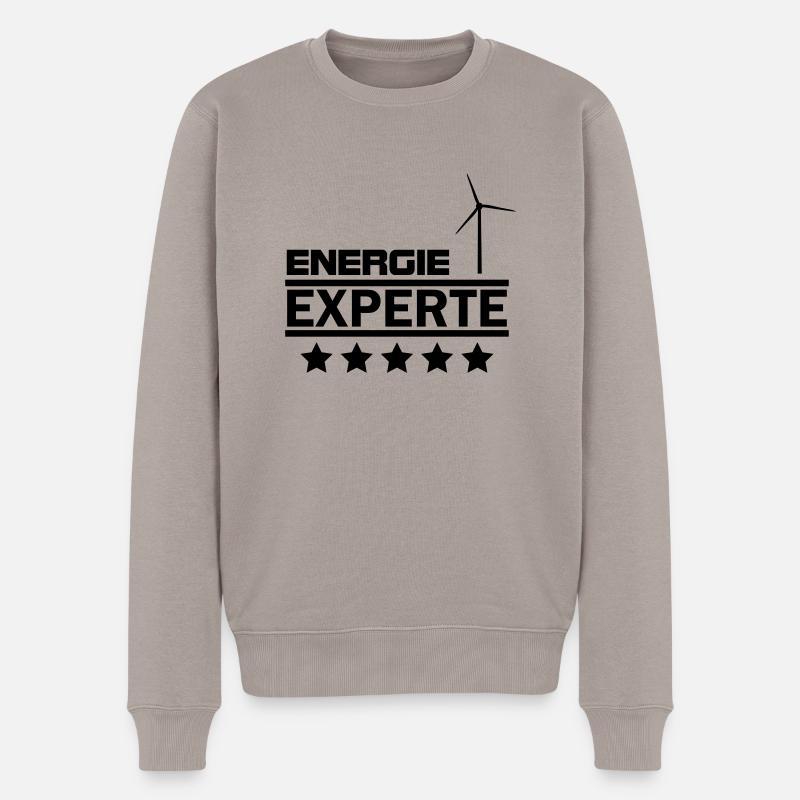 energie experte - Männer Premium Bio Pullover - Taupe