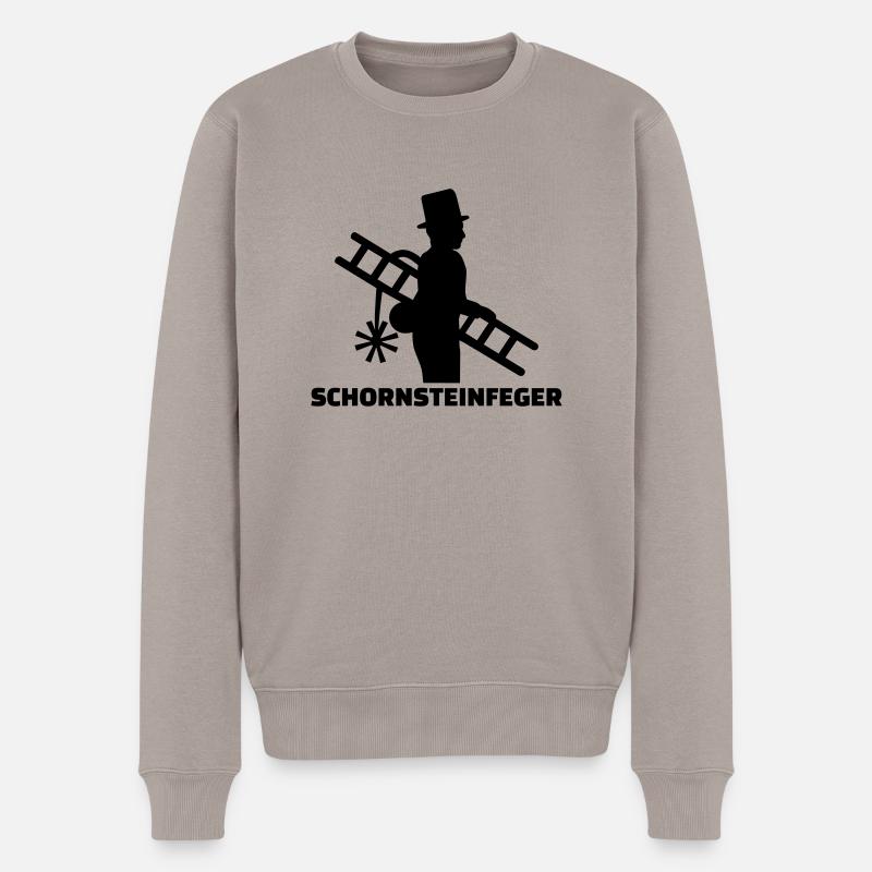 Schornsteinfeger - Männer Premium Bio Pullover - Taupe