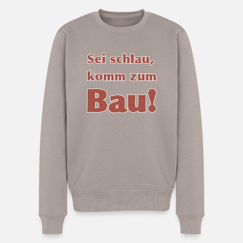 sei schlau - Männer Premium Bio Pullover - Taupe