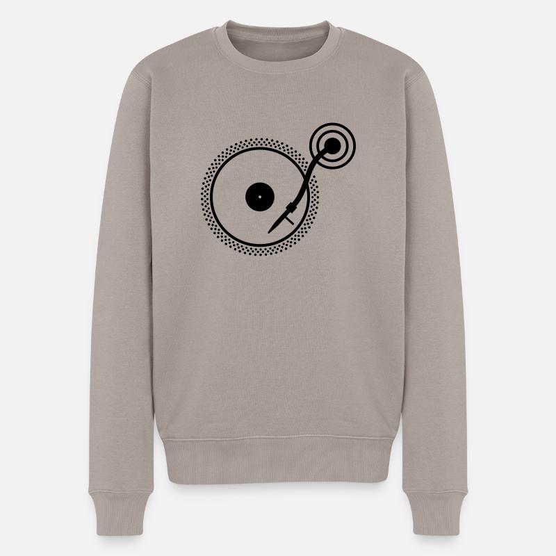 Turn Table - Männer Premium Bio Pullover - Taupe
